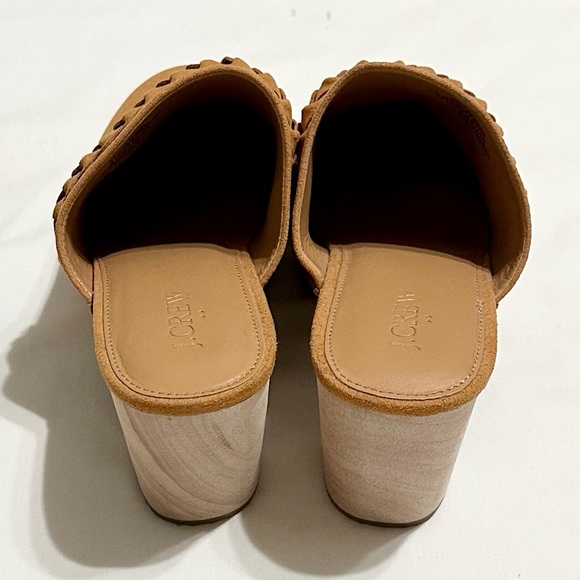 J. Crew Women’s Sueded Vegan Leather Clogs, Camel Tan with Gold Studs - 7 - Picture 3 of 16